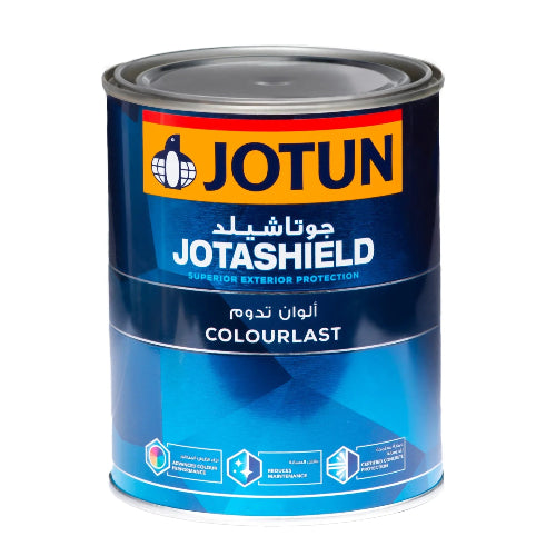 Jotun Jotashield Colourlast paint can on a white background