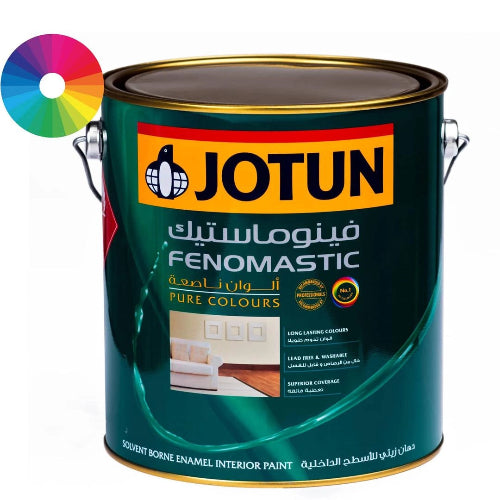 Jotun Fenomastic paint can with label on a white background