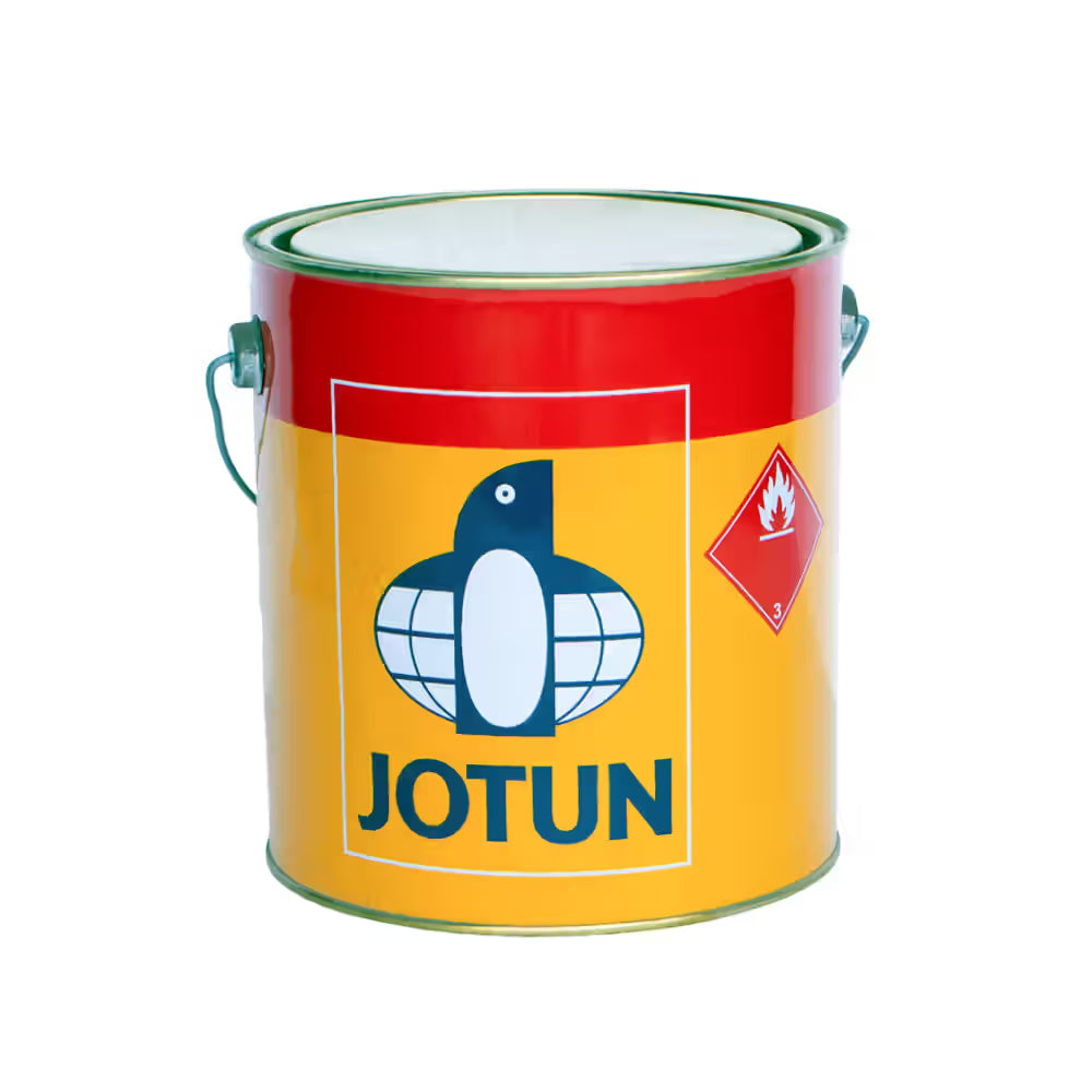 Jotun paint can with logo on a white background