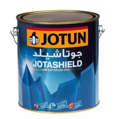Jotun Jotashield paint can on a white background