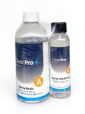 Two bottles of ClearPro Epoxy Resin and Hardener