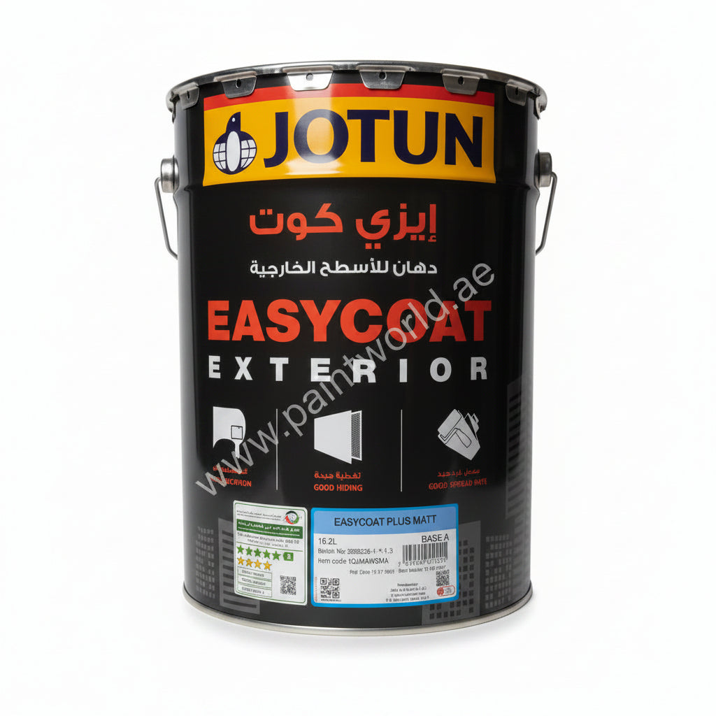Jotun Easycoat Exterior paint can on a white background