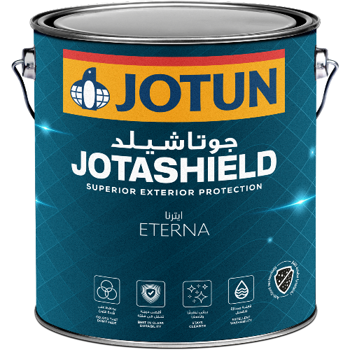 Jotun Jotashield paint can with blue label 
