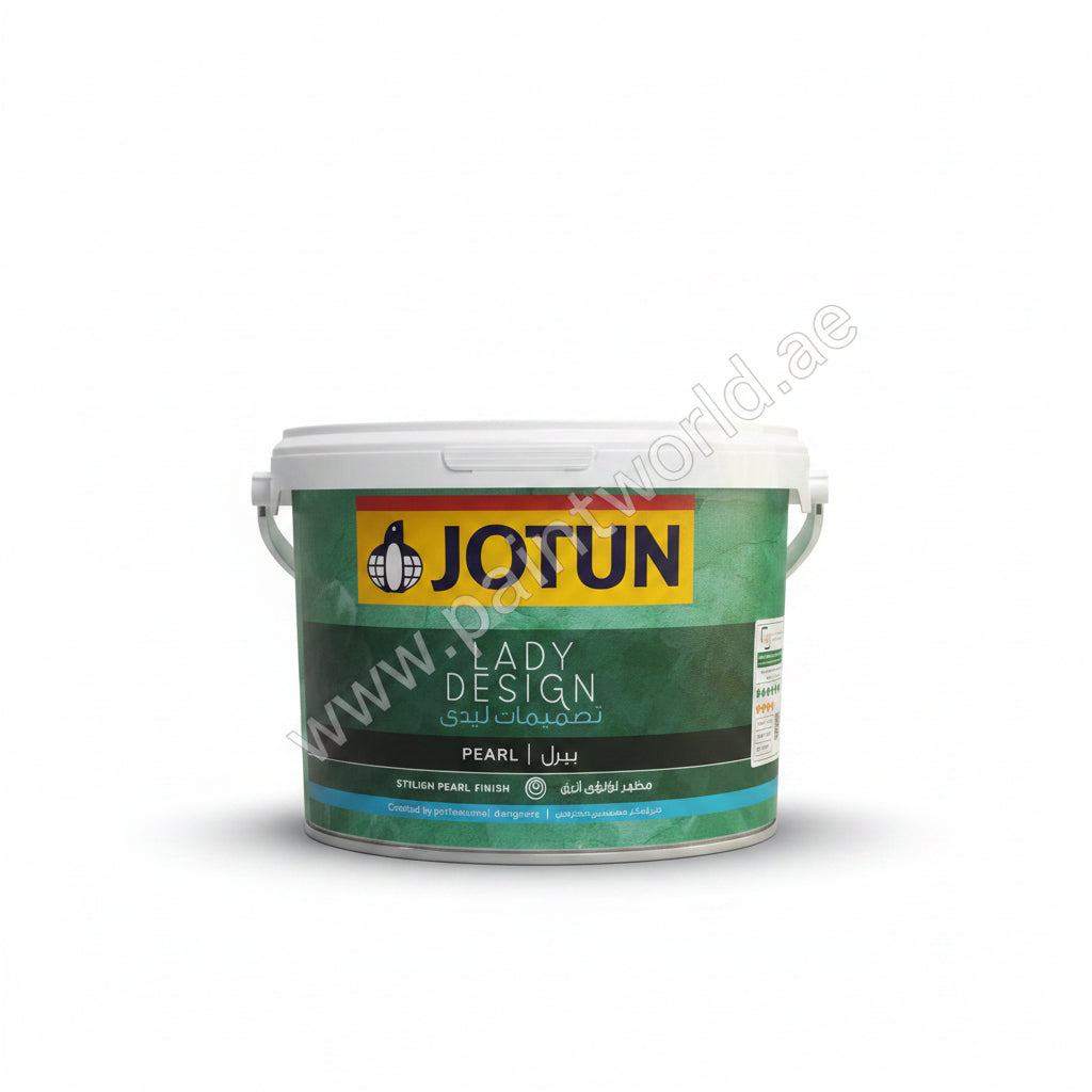 Jotun paint can with a visible label in a storage setting