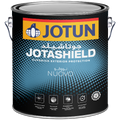 Jotun Jotashield paint can with black, blue, and yellow design