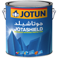 Jotun Jotashield paint can with blue label and cityscape design